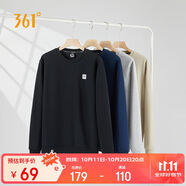 361°衛(wèi)衣男裝秋裝長袖運(yùn)動服休閑跑步圓領(lǐng)寬松上衣套頭衫652334801D-6