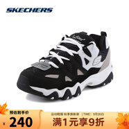 SKECHERS斯凱奇 勝道運(yùn)動(dòng) D'lites怪獸甜心運(yùn)動(dòng)鞋時(shí)尚熊貓鞋 99999693/BKW 35