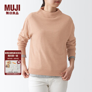 無(wú)印良品 MUJI 女式 牦牛絨混羊毛 高圓領(lǐng)毛衣女款春秋長(zhǎng)袖針織衫BAC22A1A 煙熏粉色 XL (165/92A)