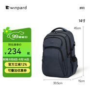 WINPARD威豹雙肩包商務(wù)背包男雙肩電腦包休閑男包旅行包雙背包女 標準版(不帶雨罩)14寸寶石藍