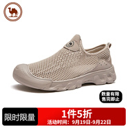 駱駝牌 網(wǎng)面男鞋透氣輕便跑步鞋時(shí)尚舒適休閑鞋 P15M342006 沙色 44