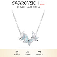 施華洛世奇（SWAROVSKI）  LILIA項(xiàng)鏈女吊墜蝴蝶輕奢送女友老婆女 藍(lán)色 5662181