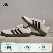 adidas「面包鞋」GRAND COURT BASE 00s休閑低幫板鞋男女阿迪達(dá)斯   灰色/黑色/醬紫   40