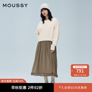 moussy 新品甜美日系風(fēng)拼接衛(wèi)衣裙連衣裙女028HA980-2181 010白色 均碼 00020/F