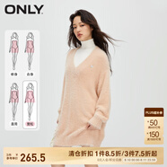 ONLY春季時尚寬松高領(lǐng)馬海毛短裙針織連衣裙女|123446003 C23 糖衣粉色CAMEO PINK XS 155/76A