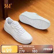361°運(yùn)動男鞋秋季開學(xué)復(fù)古厚底增高小白休閑板鞋子男672426615-1