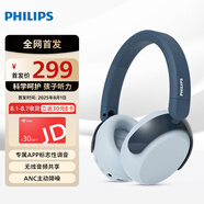 飛利浦（PHILIPS）頭戴式藍牙耳機電腦耳麥帶麥克兒童學(xué)習(xí)耳機教育網(wǎng)課TAK5500RT