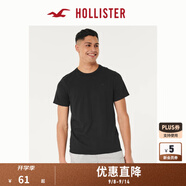 HOLLISTER24夏款經(jīng)典小海鷗情侶基礎款短袖T恤男裝女裝KI324-4042 黑色 M (180/100A)