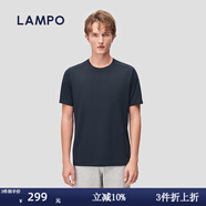 藍豹（LAMPO）【抑菌速干系列】夏季涼感短袖圓領(lǐng)透氣打底衫男士t恤 藏青色 L (48)