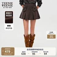 Teenie Weenie小熊半身裙女2025春夏新款潮流甜酷辣妹風(fēng)牛仔短裙 深灰色 S 160
