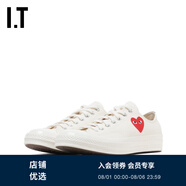 PLAY COMME DES GARCONS CDG IT 川久保玲情侶款系帶運動鞋帆布鞋 WHX/白色 36.5 （4以此尺碼為準(zhǔn)）
