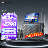 山水（SANSUI）家庭ktv音響套裝 三年K歌會(huì)員版 戶外廣場(chǎng)舞藍(lán)牙音響點(diǎn)歌機(jī)卡拉ok一體機(jī)吉他樂器音箱TD158 