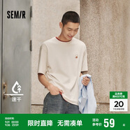 森馬短袖T恤男夏季精致刺繡情侶裝中性上衣吸濕速干109324100205