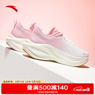 安踏（ANTA）花瓣 丨厚底增高舒適跑步鞋女2025夏季新款運動(dòng)鞋子 紙莎白/萌粉-1 35.5 (220mm)