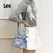 Lee夏季2025新款蕾絲蝴蝶結(jié)水桶包通勤百搭斜跨包包教師節(jié)送老師長輩