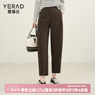 婭麗達（YERAD）黑色香蕉褲女2024新款哈倫褲女顯瘦休閑鐮刀褲 咖啡色(G0)春款 28