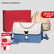 CAMILA KSENIACK輕奢包包女包單肩包女士斜挎包生日七夕情人節禮物送女朋友老婆 藍配白 CK-七夕情人節限定禮盒款