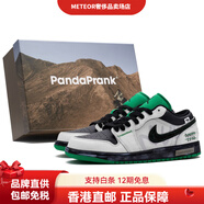 Jordan定制球鞋Air1熊貓惡作劇拓荒騎士破荒者特殊低幫復古籃球鞋男款黑 黑白綠 40.5