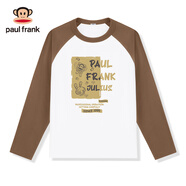 大嘴猴（paul frank）/撞色男士打底衫早秋季美式休閑棉插肩長(zhǎng)袖T恤 綠色(p未來(lái)訊號(hào)) 均碼 165S【推薦85-100斤】