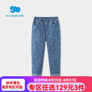 麗嬰房童裝兒童褲子男寶寶休閑牛仔長(zhǎng)褲中小童印圖褲子春款 80 CM/1歲
