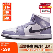 耐克NIKE男子休閑鞋喬丹AJ1 JORDAN 1中幫運動鞋DQ8426-145白紫42