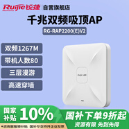 銳捷（Ruijie）無(wú)線(xiàn)ap吸頂 千兆路由器雙頻1300M RG-RAP2200(E)V2 全屋wifi企業(yè)級穿墻放裝式無(wú)線(xiàn)接入點(diǎn)增強型