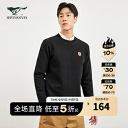 七匹狼【不易變形】長(cháng)袖T恤男圓領(lǐng)男裝衣服上衣時(shí)尚體恤衫 001(黑色) 1D1D50601035 XL /175/92A