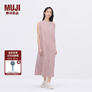 無(wú)印良品（MUJI）IDEE 女式 平紋 無(wú)袖連衣裙 女裝裙子25年夏季 連身裙 GA44CC5S 煙熏粉色 M (155/80A)