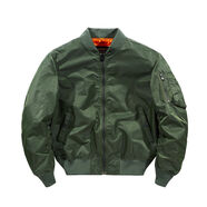 春季新款空軍ma1飛行員夾克男機(jī)車純色外套大碼飛行服潮 軍綠色 M