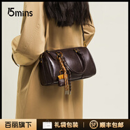 15 MINS2025新包包女款簡(jiǎn)約輕奢單肩斜挎包高端品牌手提女士包包七夕禮物 咖色