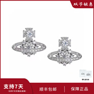 VVIENNE WESTLOCK西太后滿鉆雪花土星耳釘輕奢耳環(huán)送女友老婆生七夕送女友送禮物 雪花土星耳釘