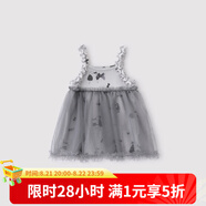 巴厘小豬女寶寶吊帶裙夏季莫代爾棉薄款女童無(wú)袖連衣裙網(wǎng)紗裙子兒童公主裙 萌趣小狗 90