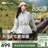 蕉下（beneunder）外套女秋冬氣絨翻領(lǐng)中暖時(shí)尚戶(hù)外CL003藍煙灰L