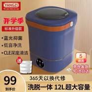 YANGZI揚(yáng)子集團(tuán)半全自動(dòng)迷你洗衣機(jī)小型洗脫一體 內(nèi)衣內(nèi)褲洗衣機(jī)學(xué)生宿舍 嬰兒洗襪子機(jī)帶脫水租房半自動(dòng) 升級(jí)款12L藍(lán)【藍(lán)光+CLE深度清潔+低音凈洗】