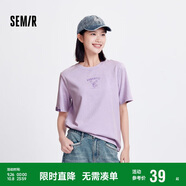 森馬大力水手聯(lián)名短袖T恤女圖案夏季寬松做舊復古風(fēng)101324100062