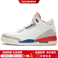 JordanAJ3 獨立日爆裂紋獨立日爆裂紋中幫復古籃球鞋男款白灰 44.5