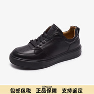 萊爾斯丹（le saunda）2025春夏純色低幫系帶運動休閑男鞋4MM76502 黑色 BKL 39
