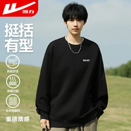 回力圓領(lǐng)衛(wèi)衣男印花長(zhǎng)袖t恤印花打底衫男春秋季休閑潮流外套男裝