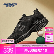 斯凱奇（Skechers）2025新款復古行跡系列戶(hù)外綁帶運動(dòng)鞋時(shí)尚百搭潮流 237067-BBK 全黑色 40