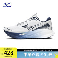 美津濃（MIZUNO）ASTRO PLUS運(yùn)動(dòng)跑步鞋子男女夏季透氣厚底緩震回彈專業(yè)體考慢跑鞋 03/白/深藍(lán) 39 (250mm)