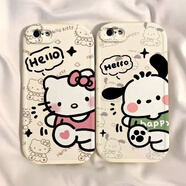 貓漫尖適用iphone5s軟殼iphone4保護(hù)超薄手機(jī)蘋果摔殼凱蒂貓保護(hù)套殼卡通全包防4s硅膠新款5男女hello蘋 古董白【hello凱蒂貓】+屏幕膜+花瓣手繩 iPhone 4s