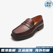 萊爾斯丹（le saunda）新款商務(wù)低幫舒適圓頭休閑男鞋樂福鞋5TM63102 深啡色 TML 38