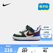 NIKE 耐克男女童休閑板鞋COURT BOROUGH輕便舒適兒童魔術(shù)貼運動(dòng)鞋低幫 DV5458-300 23.5 【建議腳長(cháng)13cm】
