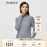 PORTS 寶姿秋冬新品女裝純色修身羊絨毛衣ALD9K412NZH015 灰色 XS