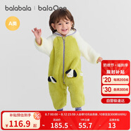 巴拉巴拉balaOne嬰兒連體衣秋冬寶寶外出抱衣爬服2025絨感萌209425120201