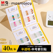 晨光MASMARCU晨光文具文件索引貼40枚中號 便利貼高顏值筆記標簽貼學(xué)生標記書(shū)簽貼聰明學(xué)1包隨機YS0357