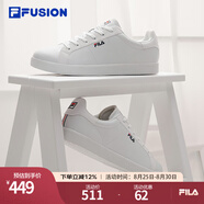 FILA FUSION斐樂男鞋低幫板鞋七夕禮物百搭輕便女小白鞋休閑滑板鞋 集團白-WT 42