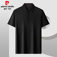 皮爾卡丹（pierre cardin）皮爾卡登短袖t恤男冰絲夏季中年爸爸夏裝半袖TT恤2025新款 黑色6837 均碼 1903XL【推薦180-190斤】