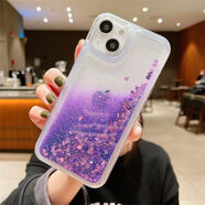 MPPMCK適用iPhone16手機殼防摔閃粉液體流沙15Promax蘋果17保護套14硅膠 紫色流沙殼 iPhone 6plus