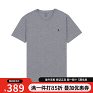 Polo Ralph Lauren拉夫·勞倫男裝短袖T恤 歐美經(jīng)典純棉V領(lǐng)小馬標(biāo)七夕情人節(jié) 007 GREY HTR灰色 S (建議140斤左右)